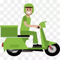 摩托车信使-绿色摩托车信使
