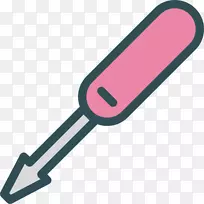 工具螺丝刀可伸缩图形图标-粉红色螺丝刀