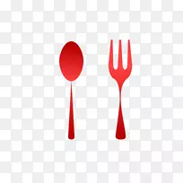 叉子匙标志字体和叉子