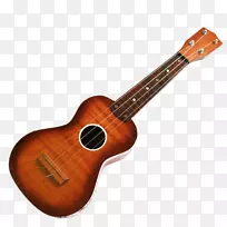吉他乐器-棕色民间吉他