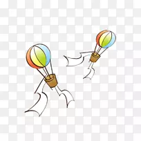 热气球夹艺术.降落伞