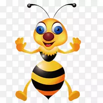 蜜蜂黄蜂剪贴画-可爱的蜜蜂