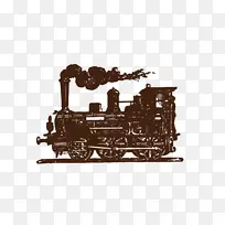 火车免费插图-火车，蒸汽列车，复古