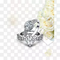 结婚戒指钻石订婚戒指珠宝钻石