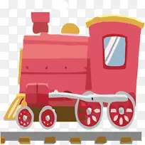 火车剪贴画.红色列车