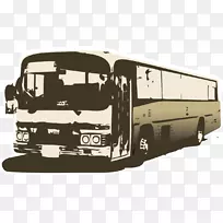 巴士摄影插画-巴士