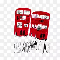 伦敦巴士图-红色巴士