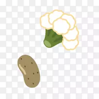卡通下载-卡通花椰菜土豆