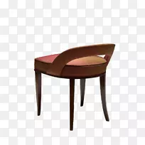 Eames躺椅，桌子，家具，酒吧凳子-简单的棕色皮椅