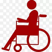 轮椅标志名词项目-红色恶棍轮椅标志