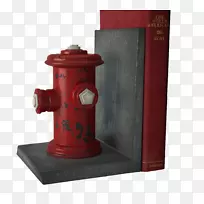 消防栓-红色消防栓灰书