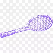 网球拍羽毛球插图.粉刷羽毛球球拍