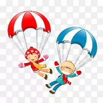卡通降落伞-男女降落伞