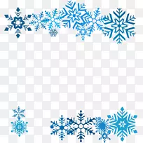 雪花图标-美丽的蓝色雪花