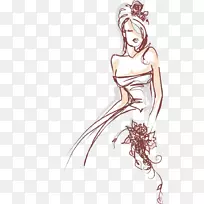 彩绘新娘插图-新娘