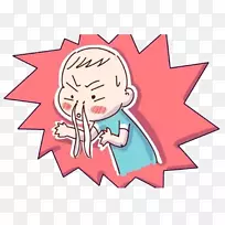 普通感冒儿童咳嗽u611fu5192卡通病婴儿流鼻涕