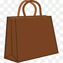 购物袋夹艺术棕色袋