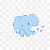 大象卡通插图-可爱的大象