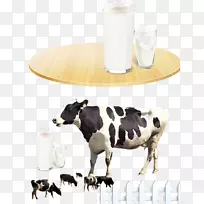 奶牛自动挤奶广告