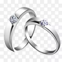 耳环银首饰立方氧化锆结婚戒指