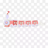火车卡通-粉红色爱情列车