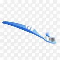 牙刷牙膏蓝色牙刷