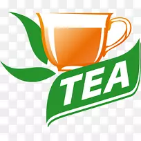 绿茶咖啡标志.绿茶饮料载体