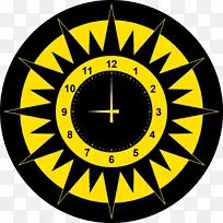抽象艺术太阳剪贴画现代时钟