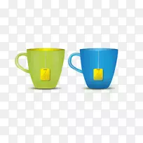 绿茶咖啡泡茶杯绿茶