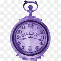 时钟图标-漂亮的紫色时钟