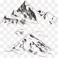 免费素描手绘山