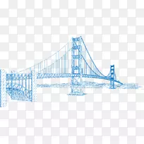 金门大桥艾菲尔铁塔建筑-旧金山大桥