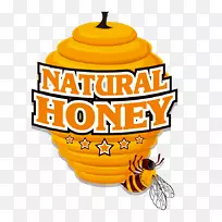 蜜蜂蜂巢-蜜蜂黄色蜂巢封条标签