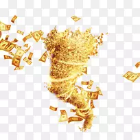 货币资源投资-黄金财富货币龙卷风元素