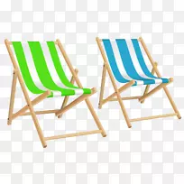 沙滩长椅剪贴画条纹椅