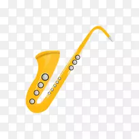萨克斯管乐器黄色萨克斯管