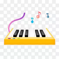钢琴音乐键盘音符弹钢琴