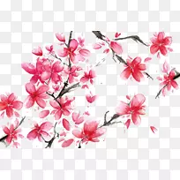 纸樱花笔记本-水彩手绘浪漫樱花