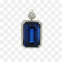 蓝宝石首饰挂件钻石耳环蓝宝石首饰