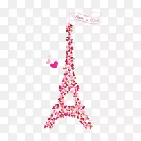 巴黎艾菲尔铁塔艺术-粉红艾菲尔铁塔