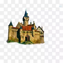 格林童话微软PowerPoint-梦幻城堡卡通图片