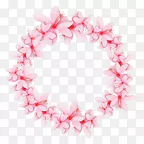花环粉红色花环花冠-粉红色花环