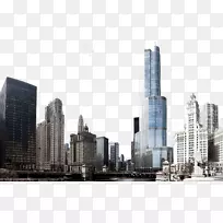 特朗普国际酒店和威利斯塔胜国际酒店拉斯维加斯王牌世界塔壁纸-芝加哥一座城市