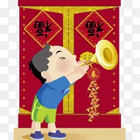 画小号-吹响新年小号
