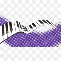 大钢琴键盘.紫色钢琴键盘