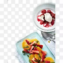 冰淇淋草莓水果沙拉食物草莓水果沙拉