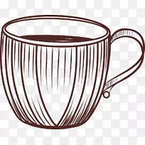 咖啡杯咖啡豆杯