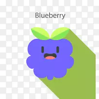 蓝莓平面设计-动画扁平蓝莓png