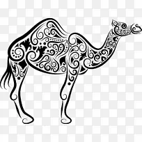 骆驼袖纹身闪光骆驼