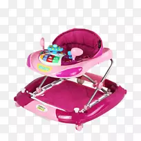 婴儿轮车玩具儿童-简单紫色按钮步行器